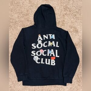 Anti Social Social Club x BT21 Club Peekaboo Hoodie Black Size S